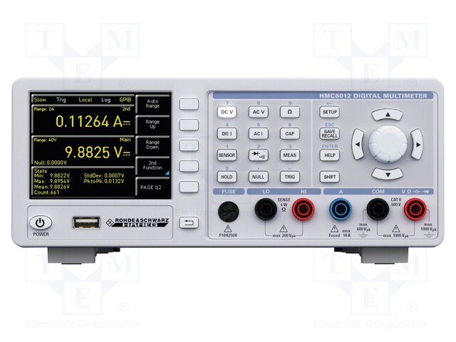 Meter: benchtop multimeter; Sampling: 200x/s