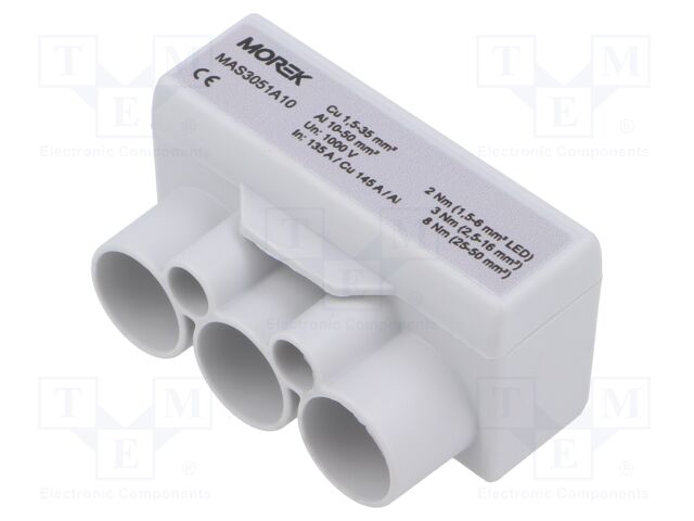 Splice terminal: distribution block; SLT50; 1kV; PIN: 5(3+2)