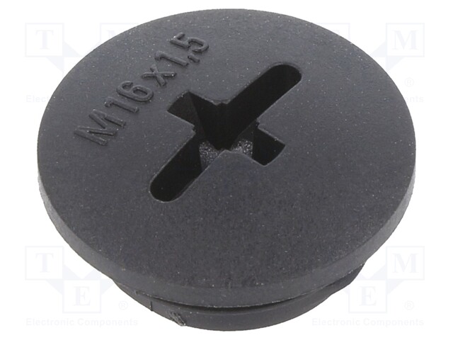 Stopper; M16; 1.5; IP56; Mat: polyamide; Body: light grey; 6mm