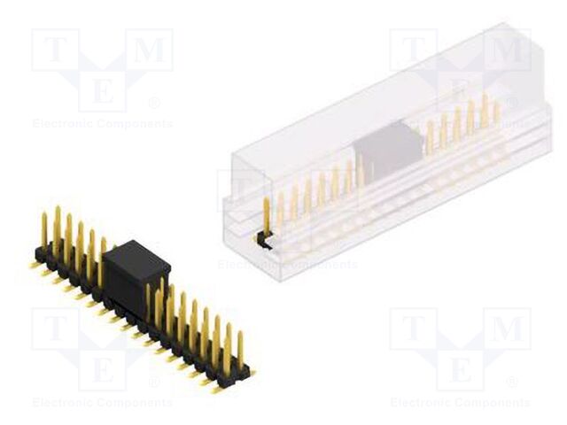 Connector: pin strips; pin header; male; PIN: 34; 2.54mm; SMT; 2x17