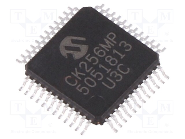 DsPIC microcontroller; SRAM: 24kB; Memory: 256kB; TQFP48; 3÷3.6VDC