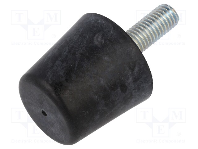 Vibroisolation foot; Ø: 38mm; Shore hardness: 70±5; 1432N; 164N/mm