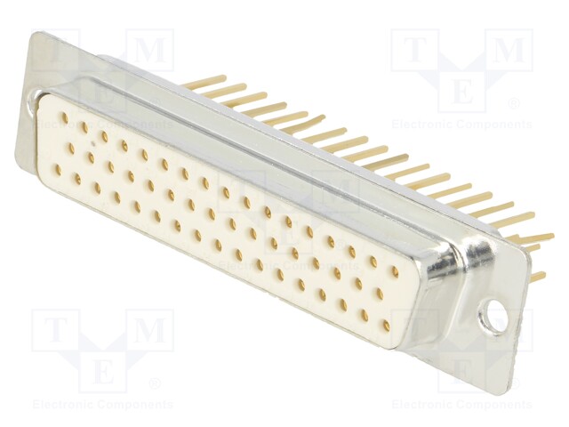 D-Sub; PIN: 50; socket; female; on PCBs; angled; THT