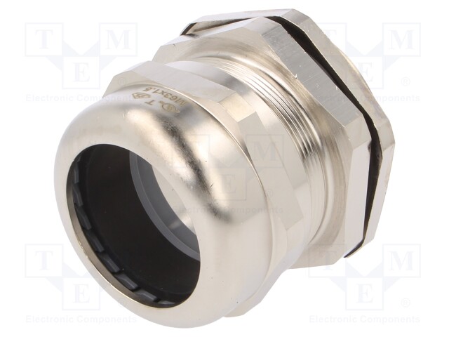 Cable gland; M63; IP68; Mat: brass; Body plating: nickel