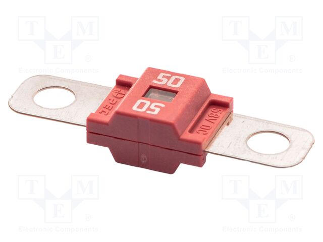 Fuse: fuse; 50A; 58VDC; automotive; 41mm; M5 screw; 41x12mm