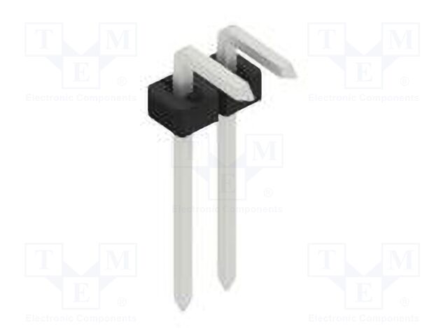 Connector: pin strips; pin header; male; PIN: 2; 2mm; THT; 1x2; 100V