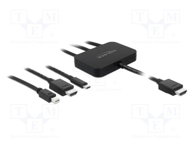 Adapter; 4K,UHD 2160p; 1.75m; black; LED status indicator; black
