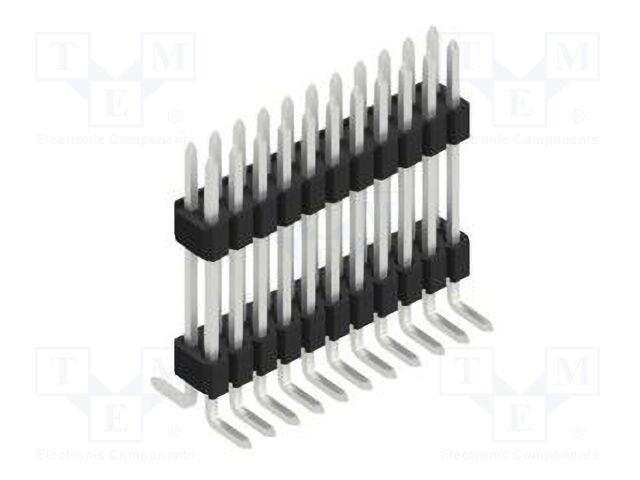 Connector: pin strips; pin header; male; PIN: 22; 1.27mm; SMT; 2x11