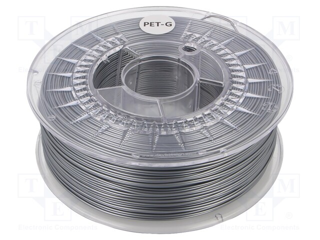Filament: PET-G; 1.75mm; silver; 220÷250°C; 1kg; ±0,05mm