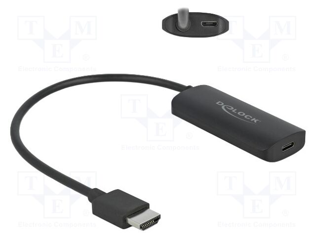 Adapter; HDMI plug,USB B micro socket,USB C plug; High Speed