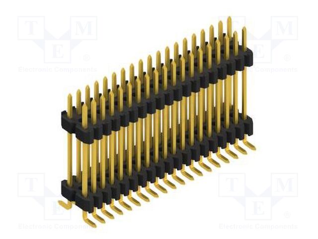 Connector: pin strips; pin header; male; PIN: 38; 1.27mm; SMT; 2x19