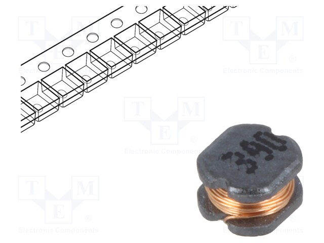 Inductor: wire; SMD; 39uH; 1Ω; -40÷125°C; ±20%; 500mA; 3x3.5x2.1mm