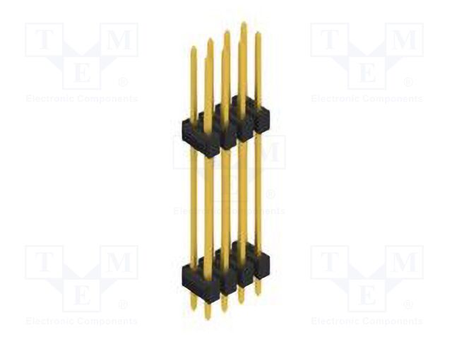 Connector: pin strips; pin header; male; PIN: 8; 2.54mm; THT; 2x4