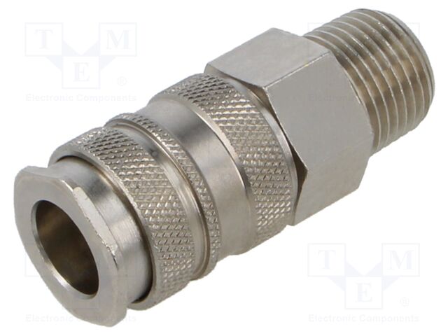 Quick connection coupling; straight; max.35bar; Seal: NBR rubber