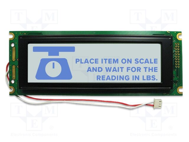 Display: LCD; 240x64; grey; 180x65mm; LED; Interface: 8bit,parallel