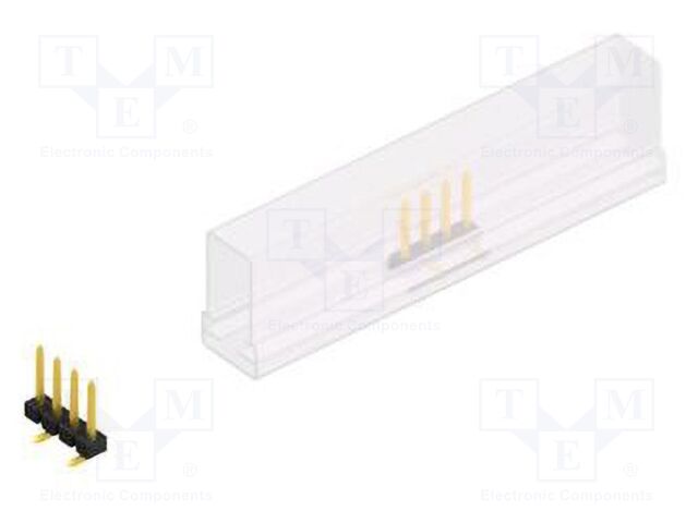 Connector: pin strips; pin header; male; PIN: 4; 2.54mm; SMT; 1x4