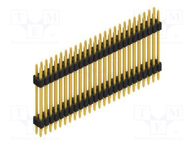 Connector: pin strips; pin header; male; PIN: 50; 1.27mm; THT; 2x25