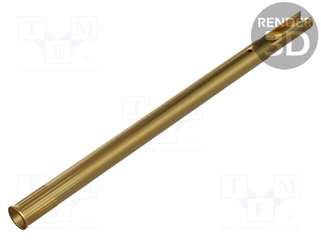 Test probe socket; Min.pitch: 2.54mm; brass; gold-plated; head SR