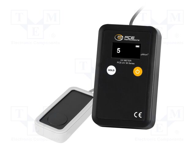 Meter: light meter; LCD 1,4"; 0÷19999uW/cm2; Meas.accur: ±4%; IP20