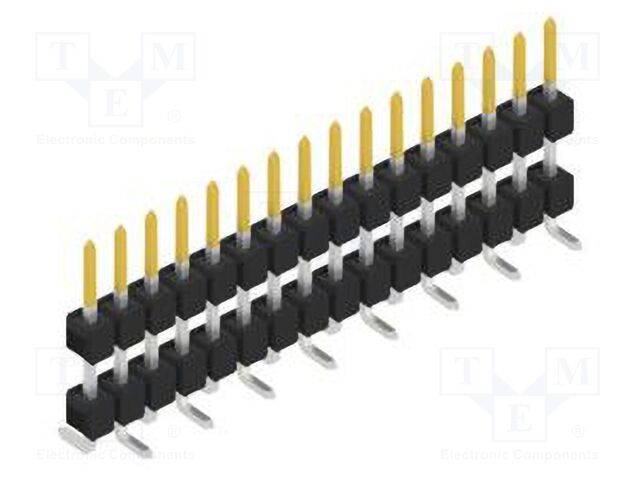 Connector: pin strips; pin header; male; PIN: 16; 2.54mm; SMT; 1x16
