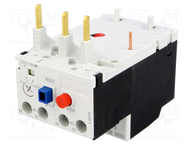 Thermal relay; Series: RF38; Leads: screw terminals; 4÷6.5A