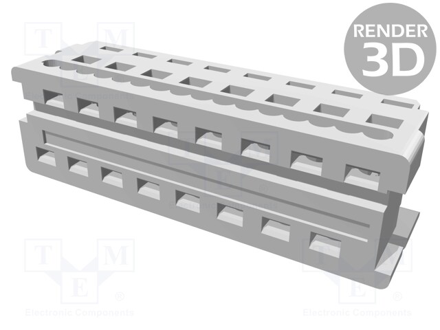 Plug; wire-board; female; PIN: 16; 1.27mm; IDC; for ribbon cable