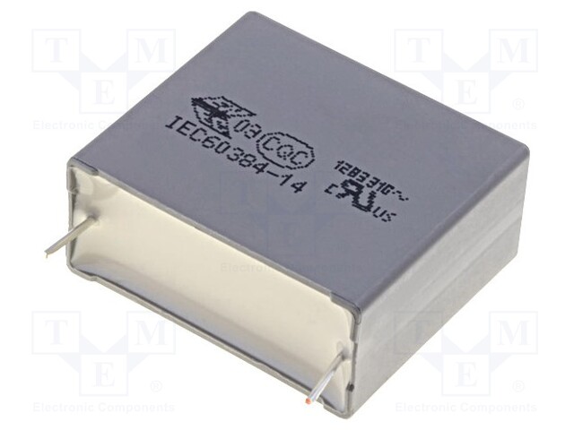 Capacitor: polypropylene; X2; 2.2uF; 27.5mm; ±10%; 32x14x28mm