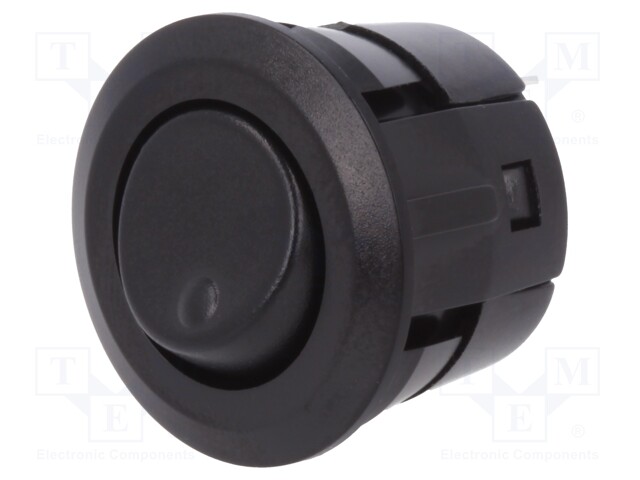ROCKER; SPST; Pos: 2; ON-OFF; 3A/250VAC; black; none; Rcont max: 20mΩ