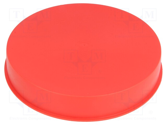 Plugs; Body: red; Out.diam: 166mm; H: 28mm; Mat: LDPE; Shape: round