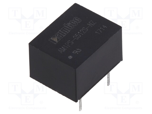 Converter: DC/DC; 1W; Uin: 4.5÷5.5V; 12VDC; Iout: 84mA; DIP8; 1.8g