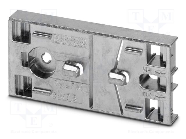 Mounting adapter; L: 17.8mm; W: 89mm; H: 40mm; Body: grey