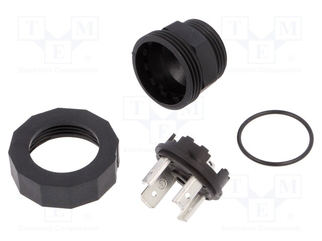 Connector: valve connector; socket; form A; 18mm; male; PIN: 4; 16A