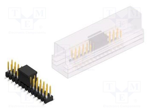Connector: pin strips; pin header; male; PIN: 26; 2.54mm; SMT; 2x13
