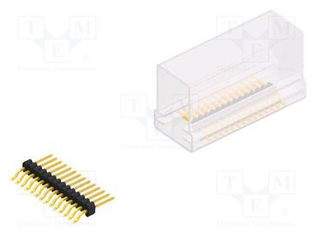 Connector: pin strips; pin header; male; PIN: 14; 1.27mm; SMT; 1x14