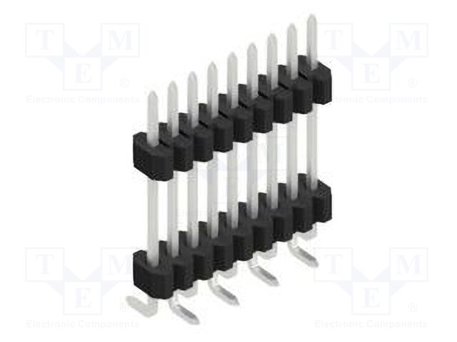 Connector: pin strips; pin header; male; PIN: 9; 1.27mm; SMT; 1x9