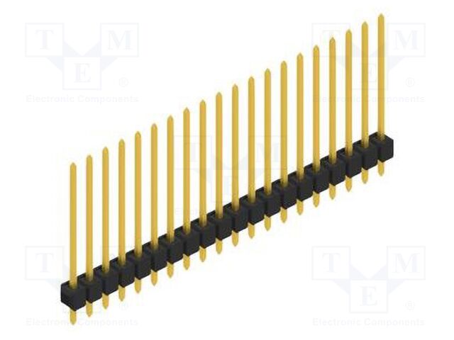Connector: pin strips; pin header; male; PIN: 20; 2.54mm; THT; 1x20