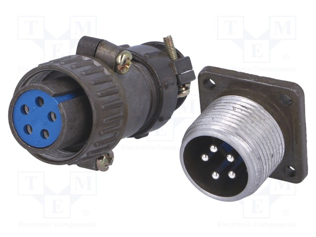 Socket,plug; Connector: circular; DS1110-08; male,female; PIN: 5