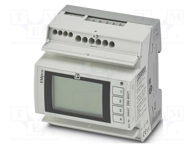 Meter: network parameters; for DIN rail mounting,horizontal