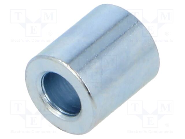 Spacer sleeve; 4.3mm; cylindrical; steel; zinc; Out.diam: 9mm