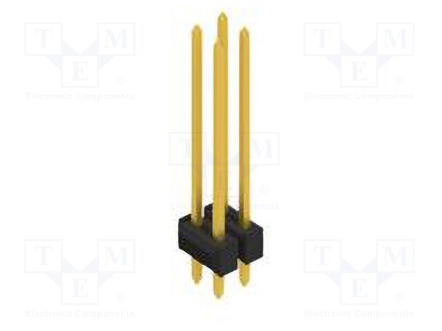 Connector: pin strips; pin header; male; PIN: 4; 2.54mm; THT; 2x2