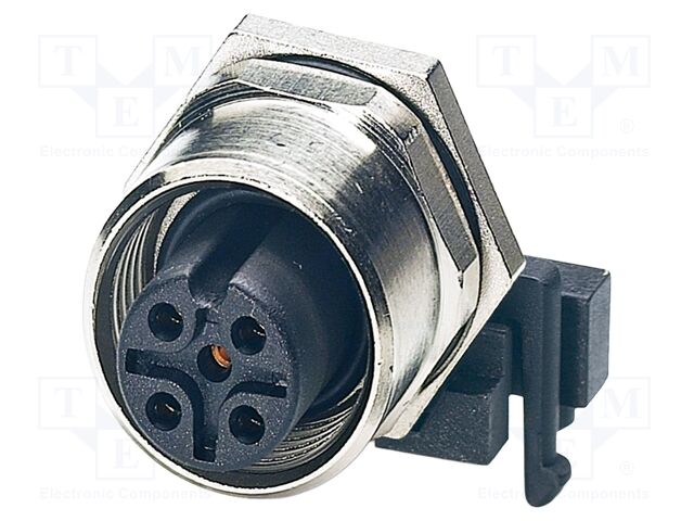 Connector: M12; socket; PIN: 5; female; 60V; angled; IP67; THT; A code