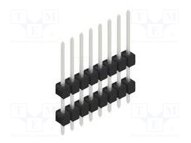 Connector: pin strips; pin header; male; PIN: 8; 2.54mm; THT; 1x8
