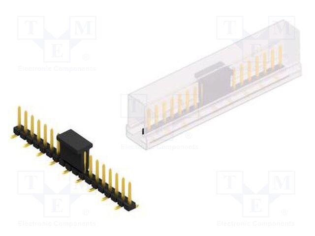 Connector: pin strips; pin header; male; PIN: 18; 2.54mm; SMT; 1x18