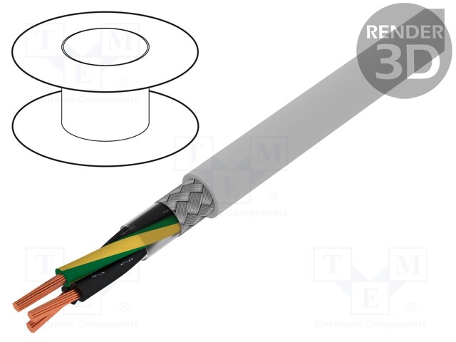 Wire; ÖLFLEX® CLASSIC 115 CY; 3G0,5mm2; tinned copper braid; PVC
