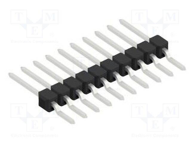 Connector: pin strips; pin header; male; PIN: 10; 2.54mm; SMT; 1x10