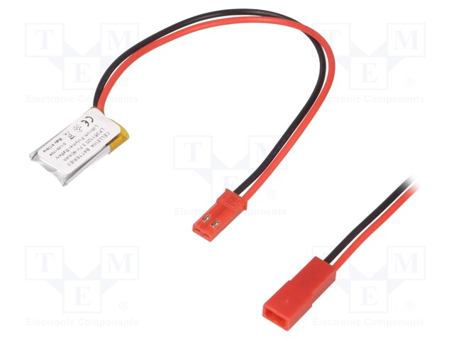 Re-battery: Li-Po; 3.7V; 40mAh; Leads: cables; 3.5x11x20mm