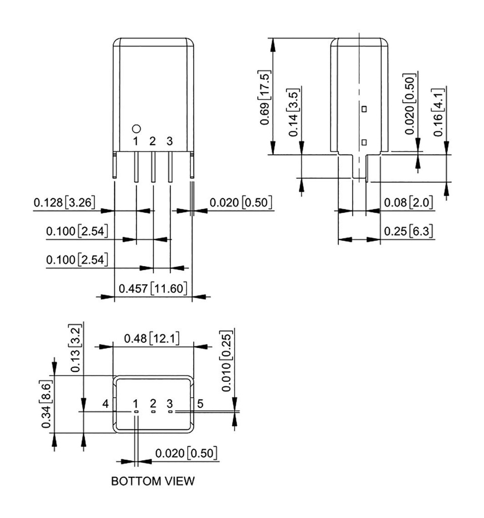 Converter: DC/DC; Uin: 27÷72VDC; Uout: 24VDC; Iout: 700mA; SIP3; THT