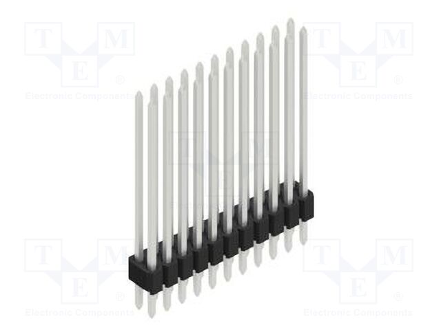 Connector: pin strips; pin header; male; PIN: 22; 1.27mm; THT; 2x11