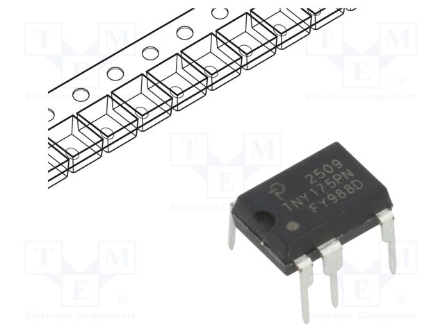 IC: PMIC; AC/DC switcher,SMPS controller; Uin: 85÷265V; DIP-8C