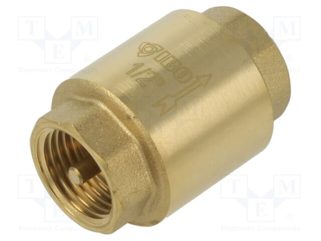 Check valve; G 1/2" internal; 16bar; brass; Medium: water